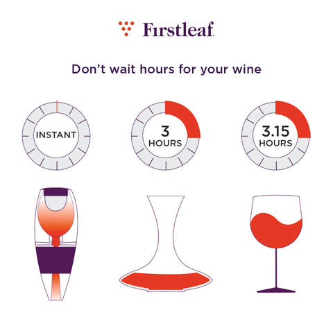 Firstleaf aerador vino diseño ergonómico para uso cómodo