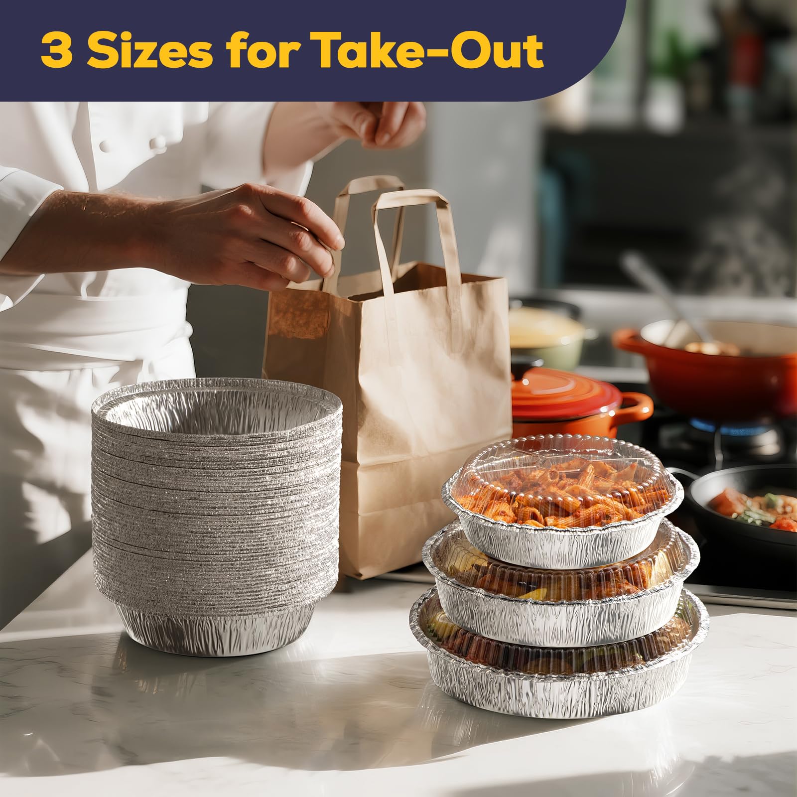 Bandeja para catering Fit Meal Prep 7-pulgadas para llevar