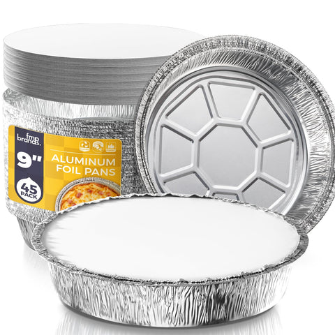 Bandeja de aluminio Fit Meal Prep 9 pulgadas con tapa para hornear y conservar frescor.