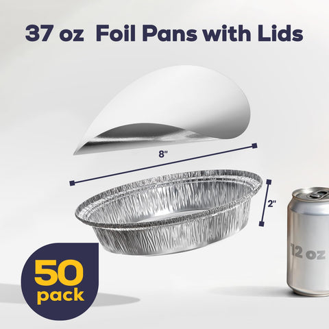 Fit Meal Prep: contenedor de aluminio 8 pulgadas con tapa de cartón, ideal para llevar.