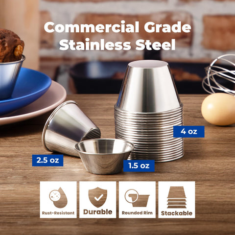 Fit Meal Prep contenedores condimento multiuso 4oz: aptos para cocinas profesionales y hogar.