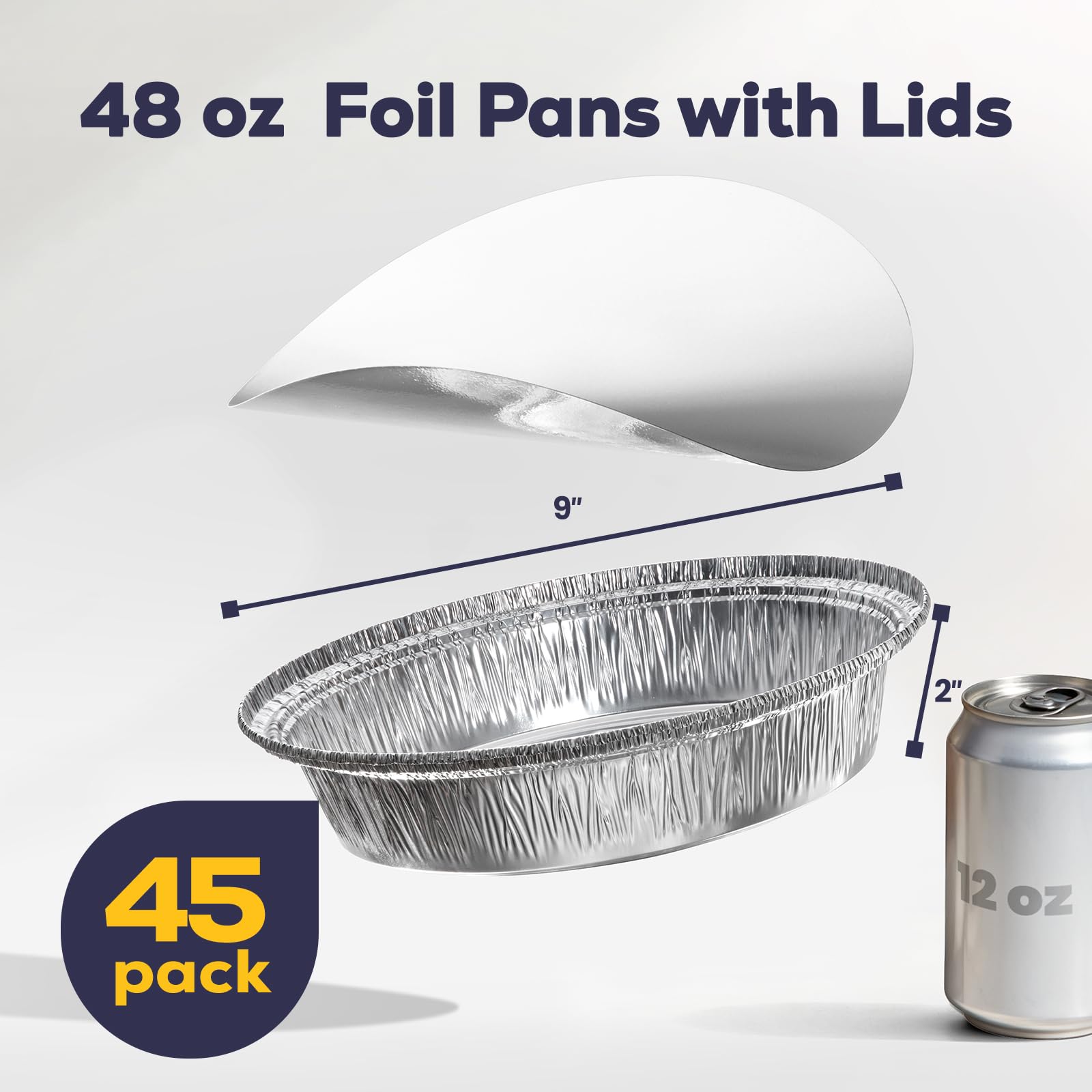 Pack de 45 bandejas con tapa para llevar, aptas para catering.