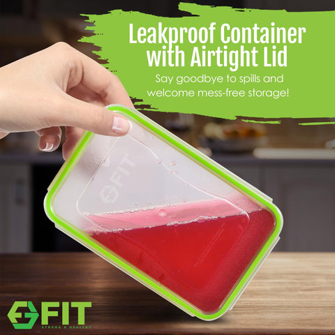 Apto para microondas de FIT Strong & Healthy para calentar rápidamente.
