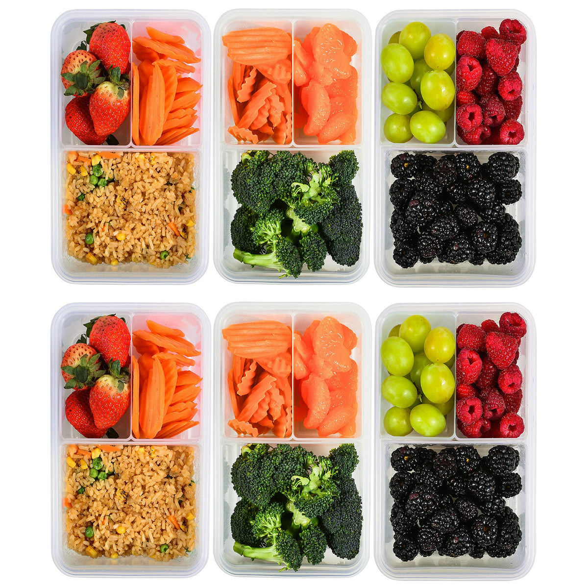FIT Strong & Healthy exterior del bento con gran capacidad para almuerzos caseros.