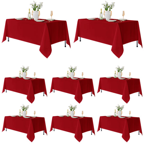 Manteles rectangulares Fitable 8-pack con acabado suave y duradero para eventos
