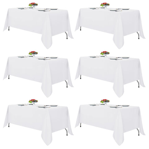 Mantel blanco Fitable rectangular 70x108 pulgadas para mesas grandes.
