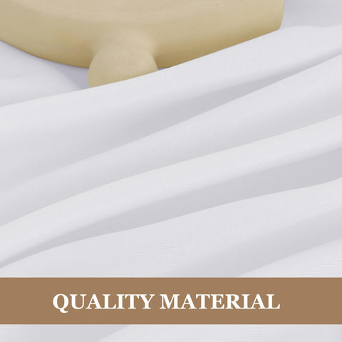 Fitable mantel blanco redondo para uso diario con fácil cuidado.