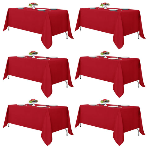 Mantel rectangular rojo de Fitable, ideal para cenas elegantes