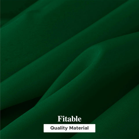 Mantel Fitable verde bosque de 120 pulgadas para bodas y banquetes.