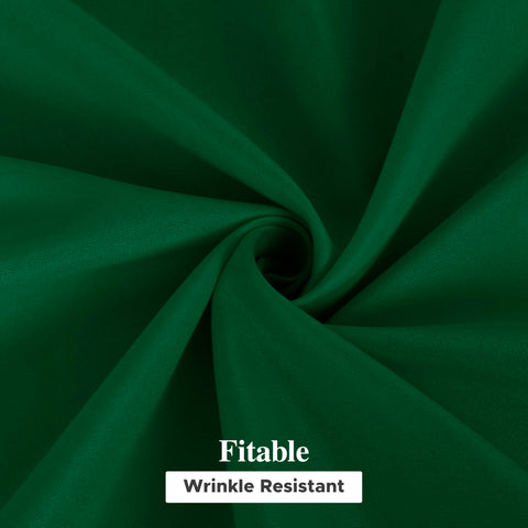 Mantel Fitable verde bosque, resistente a manchas para eventos con comidas.