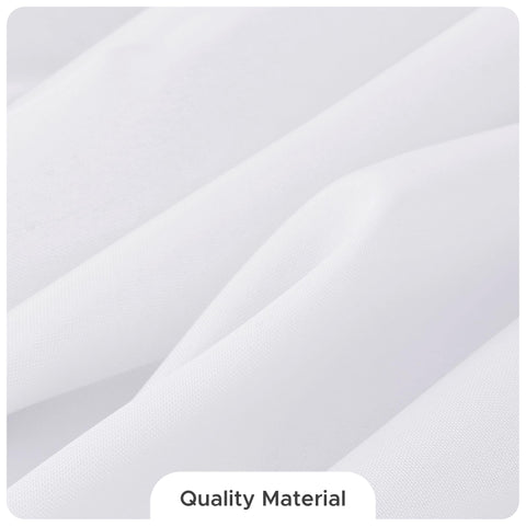 Textura suave de mantel Fitable en blanco para mesa.