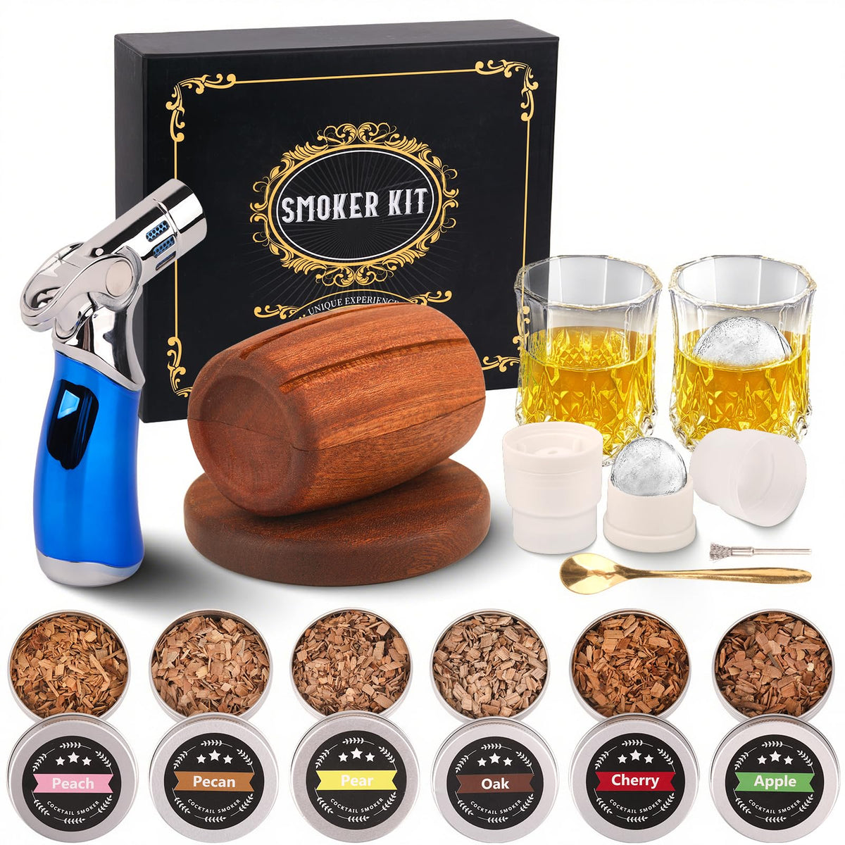 Kit de whisky de Fitbuter con encendedor para humo rápido en casa