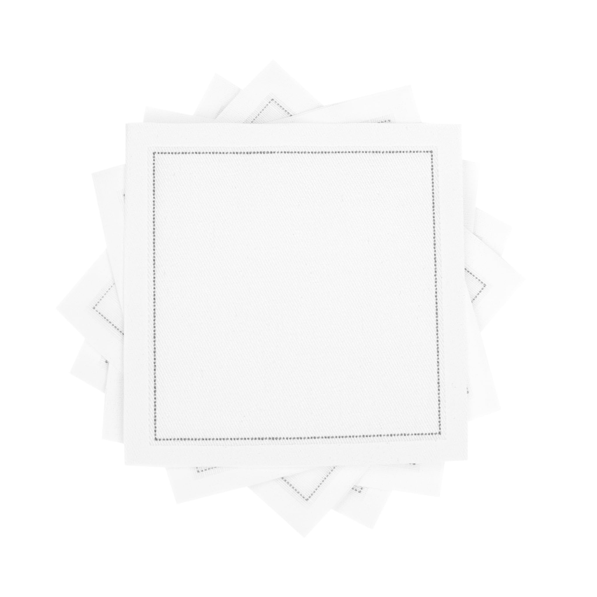 Five Star Napkins primer plano de servilleta blanca algodón, textura suave.