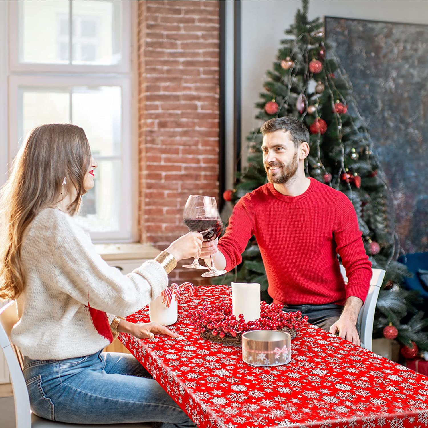 Paquete de diez piezas Fivebop mantel desechable para banquetes