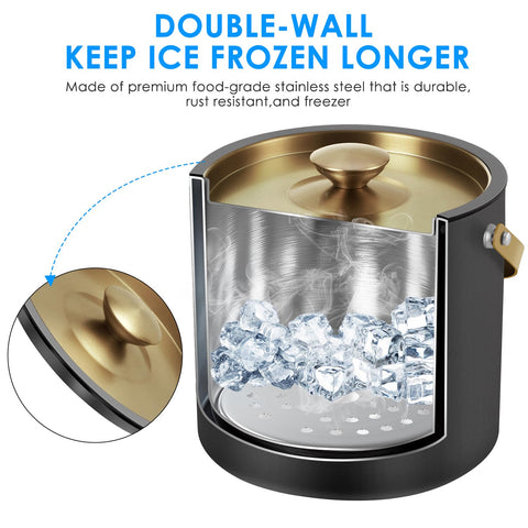 FiveHome tapa de silicona para cubeta hielo facilita cierre silencioso.