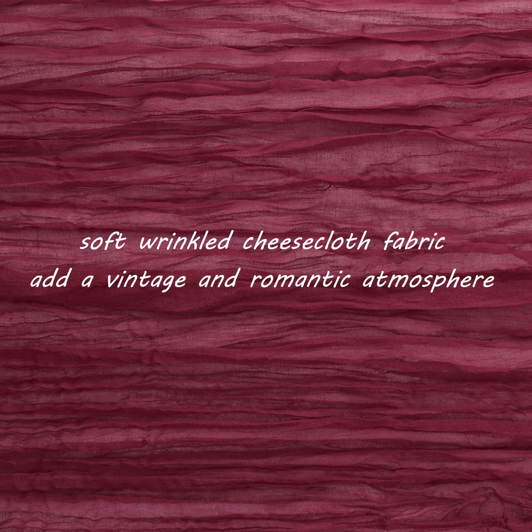 Corredor de mesa gasa burgundy de Fivenl cubre fácilmente la mesa rectangular