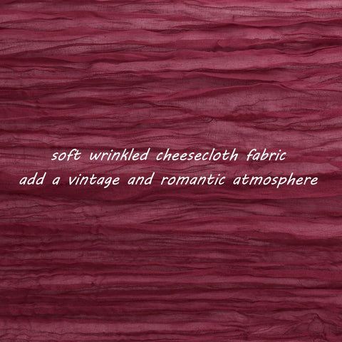 Corredor de mesa gasa burgundy de Fivenl cubre fácilmente la mesa rectangular