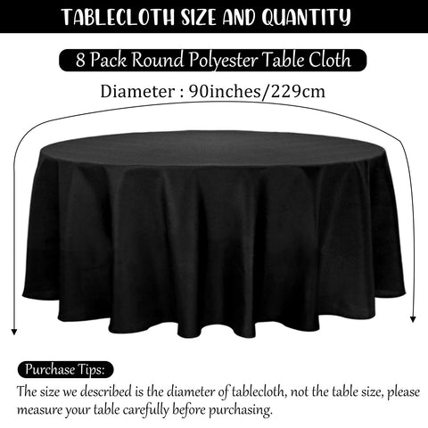 Fivenl mantel redondo 90p negro, detalle tejido suave y resistente