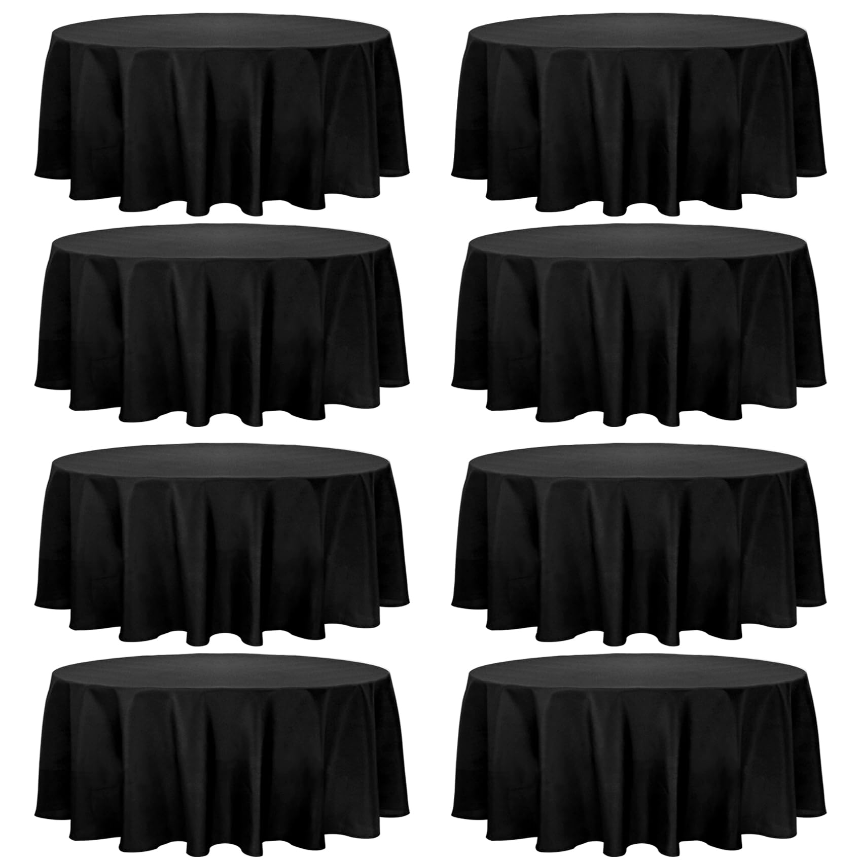Mantel negro Fivenl 90 pulgadas en escena general para banquetes elegantes