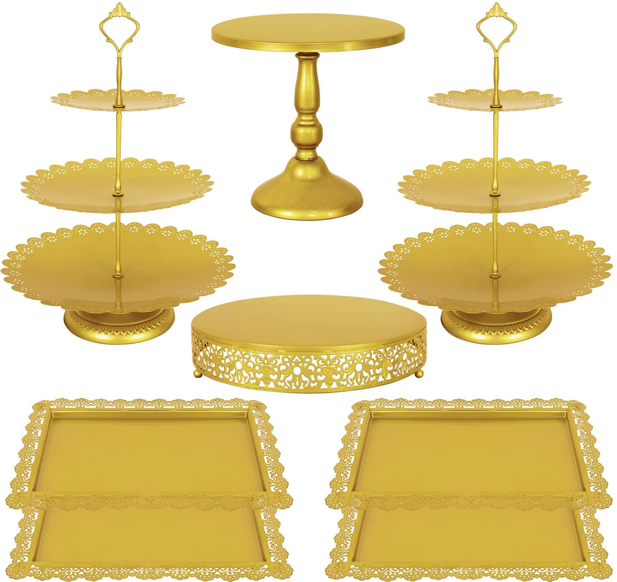 Fivenl porta cupcakes 3 niveles, exhibe pasteles con elegancia para eventos.