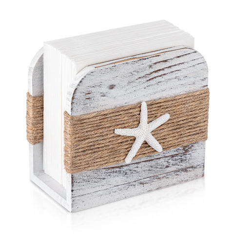 Fiwochic porta-servilletas de madera natural en mesa, estilo rústico y práctico para servicio diario.