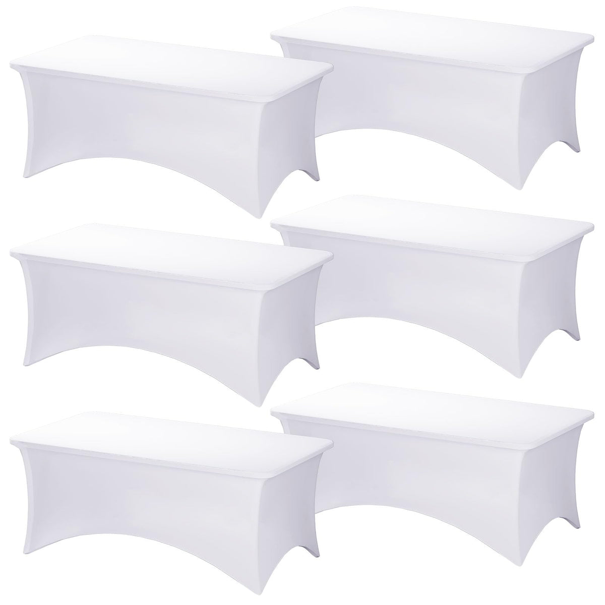 Funda de mesa Fixwal rectangular 6 pies, paquete de 6, para montaje rápido.