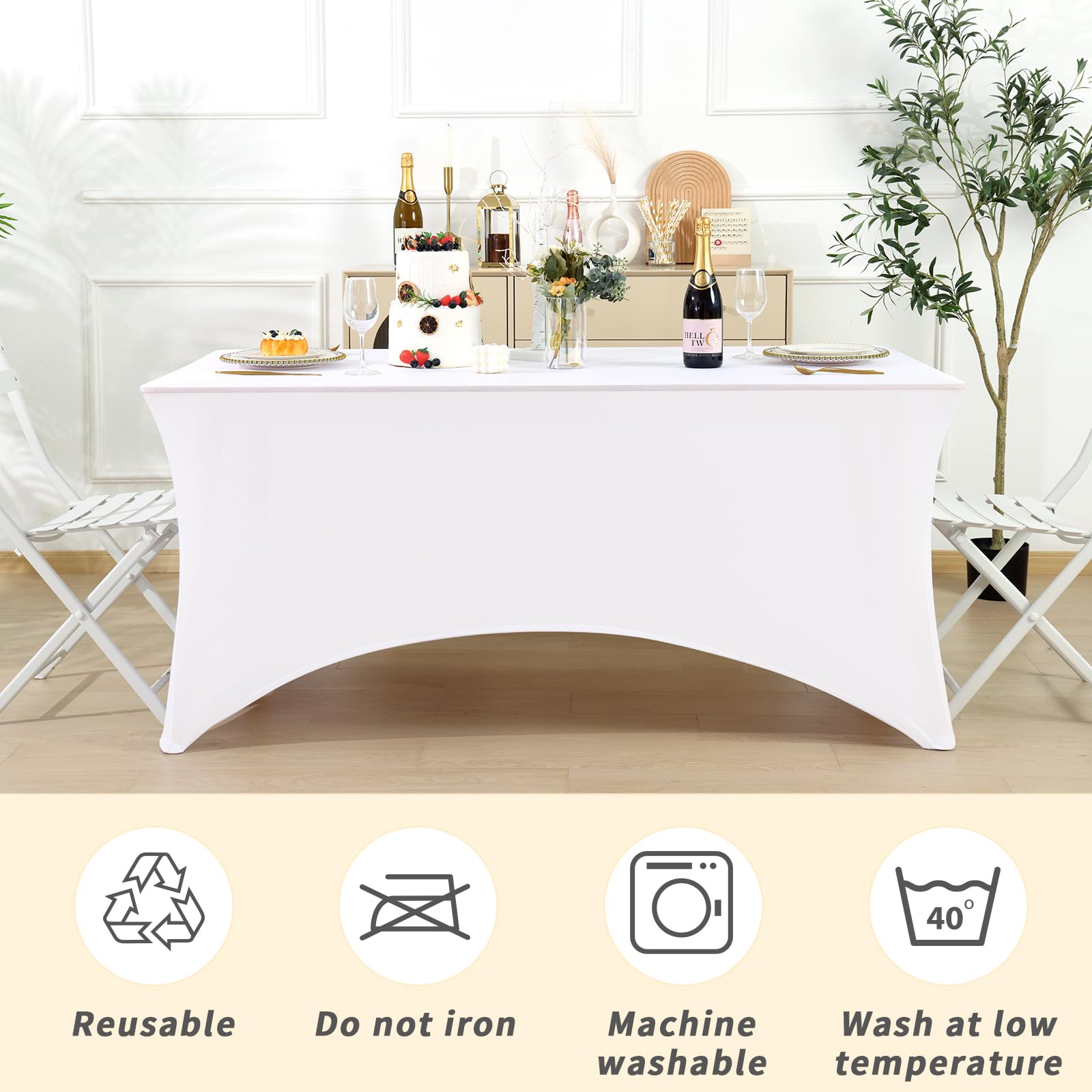Fixwal cobertura para mesa 8 pies con look elegante y profesional