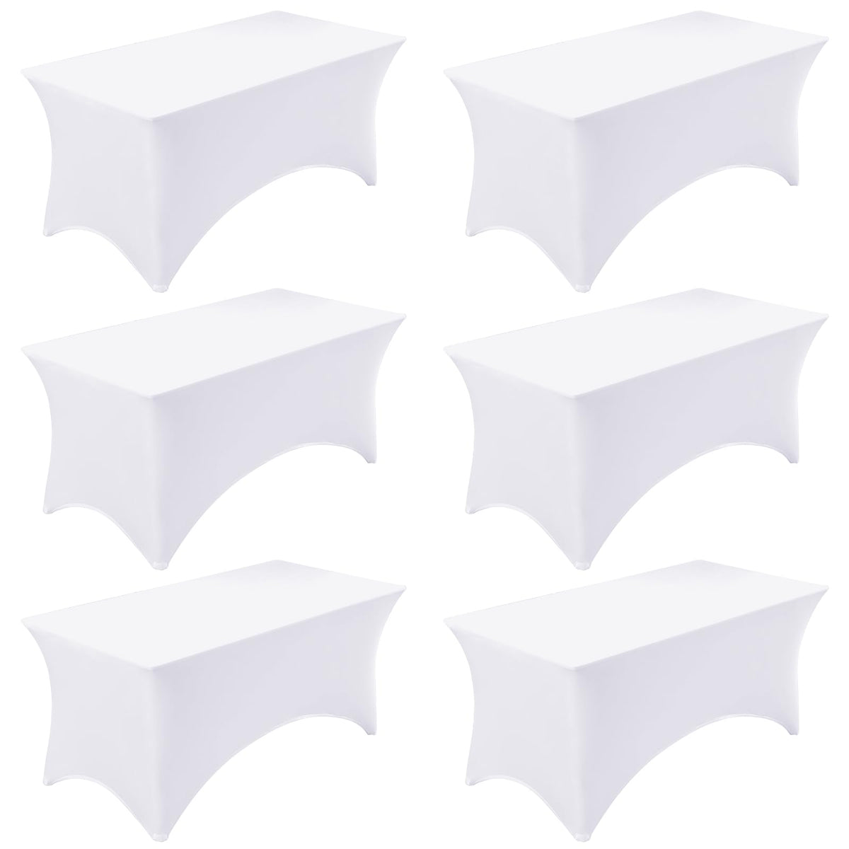 Fixwal cubre-mesa spandex blanco 8ft ajusta perfecto para eventos