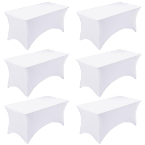 Fixwal cubre-mesa spandex blanco 8ft ajusta perfecto para eventos