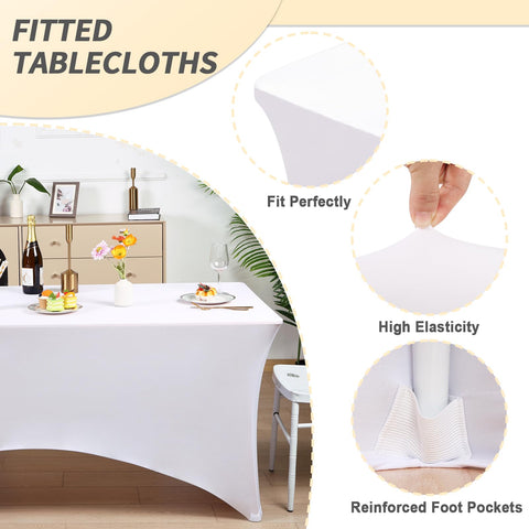 Fixwal cubre-mesa spandex elástico evita deslizamientos en banquetes