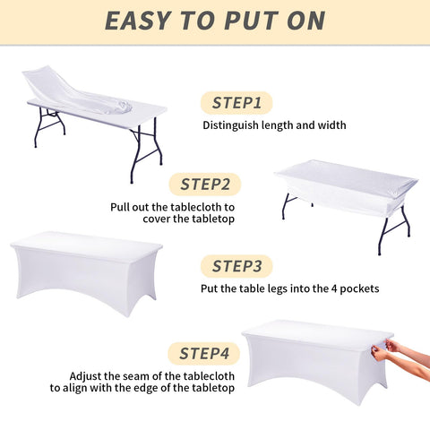 Fixwal cubre-mesa spandex resistente a arrugas para bodas