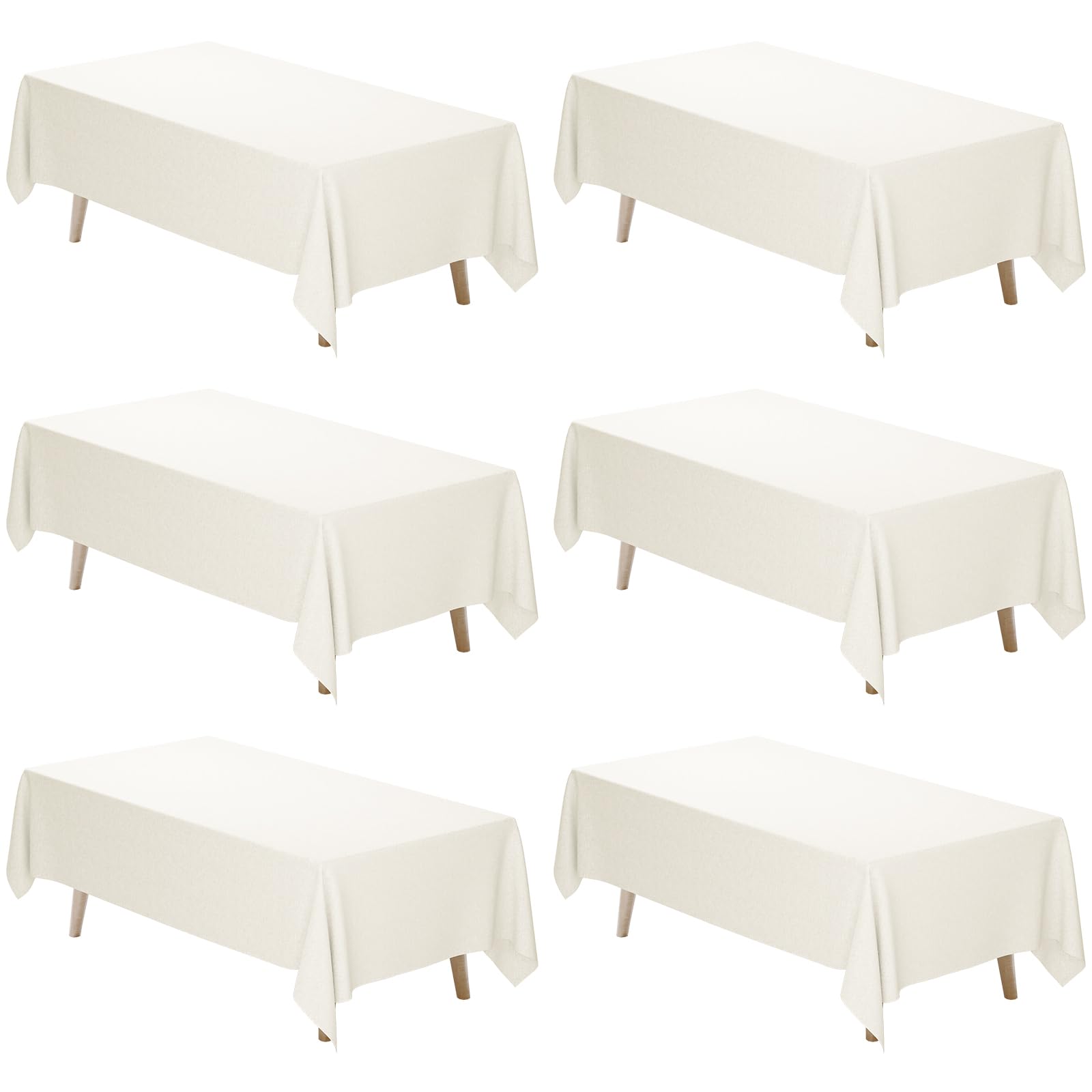 Mantel Fixwal marfil rectangular 70x120, ideal para banquetes y comidas.