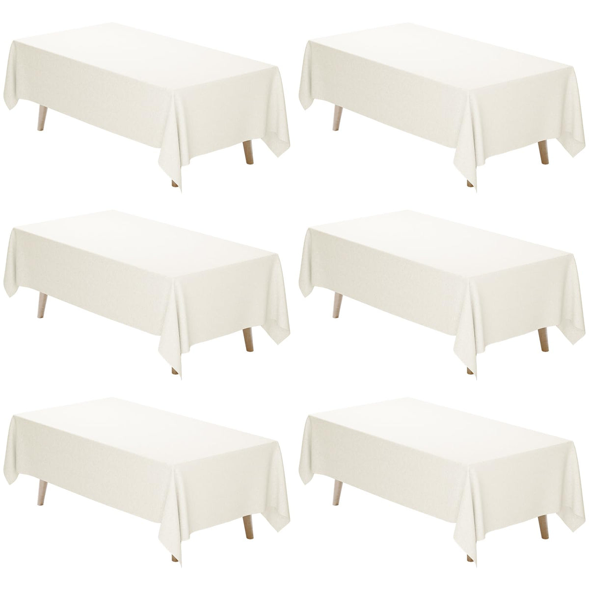Mantel Fixwal marfil rectangular 70x120, ideal para banquetes y comidas.