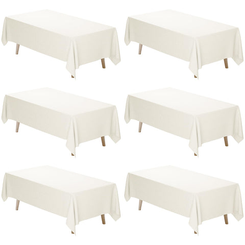 Mantel Fixwal marfil rectangular 70x120, ideal para banquetes y comidas.