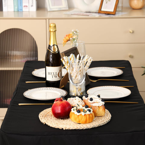 Fixwal mantel para eventos negro para mesas plegables.
