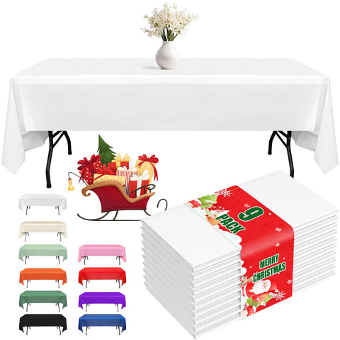 Fixwal mantel plástico desechable 54x108 para cubrir mesas rápidamente en fiestas
