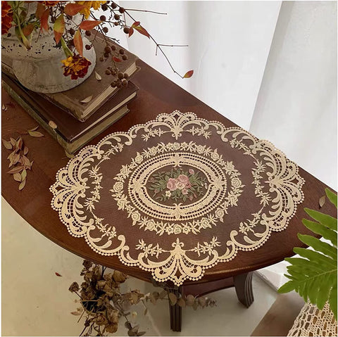 Fiygor bordado frances crochet 12x16 para embellecer la mesa