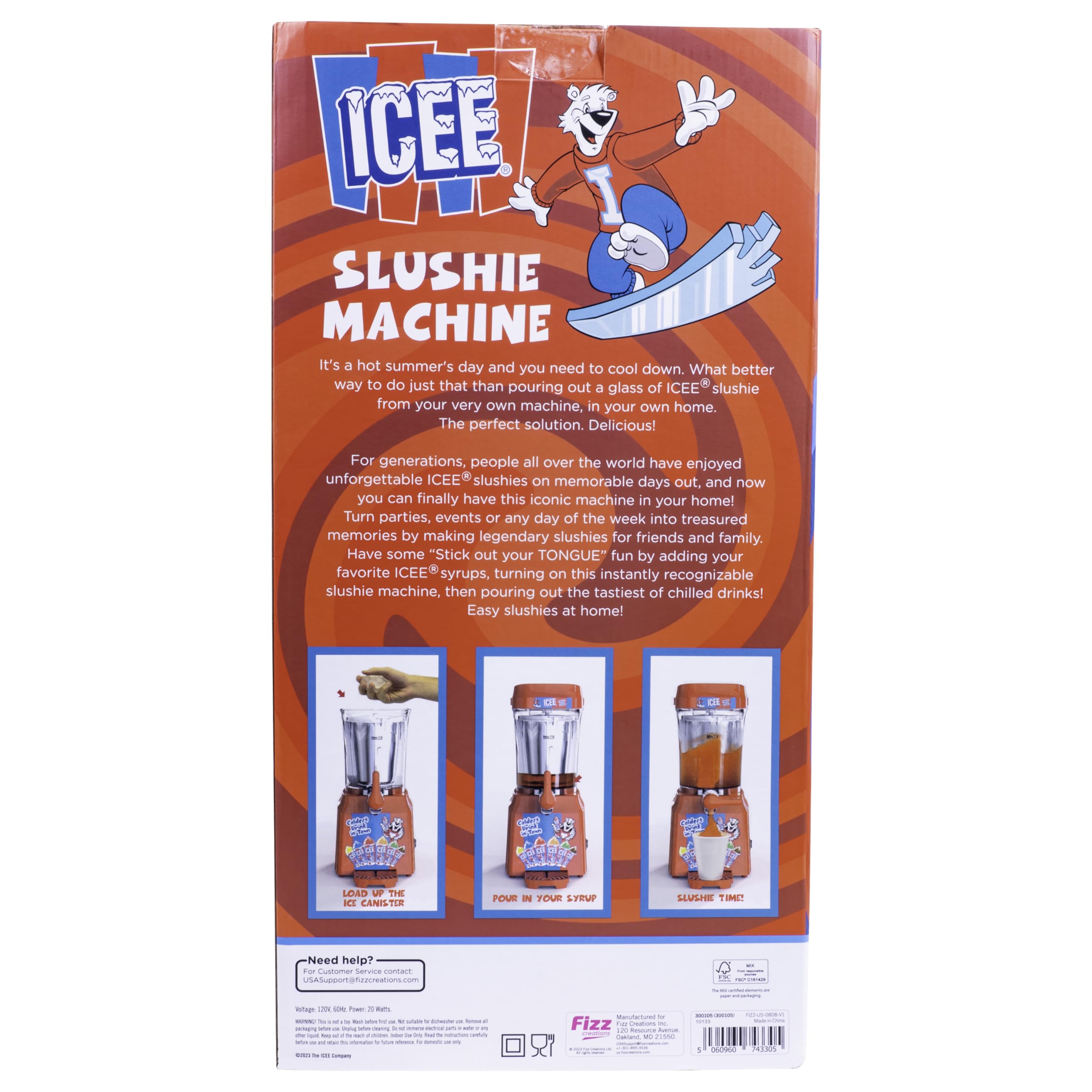Fizz Creations ICEE: capacidad de 34 oz para servir varias porciones
