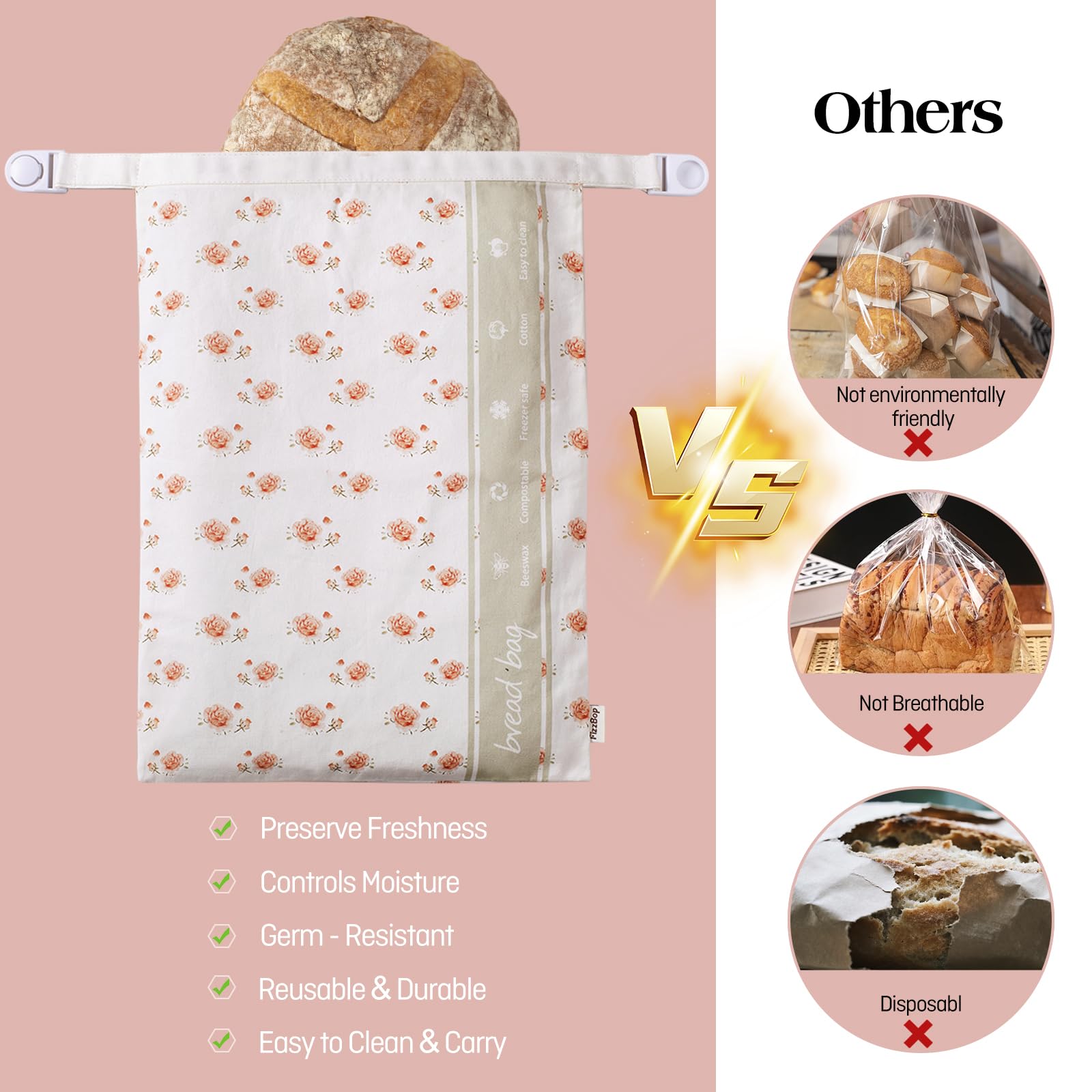 Diseño artesanal en bolsas FIZZBOP, regalo perfecto para panaderos.
