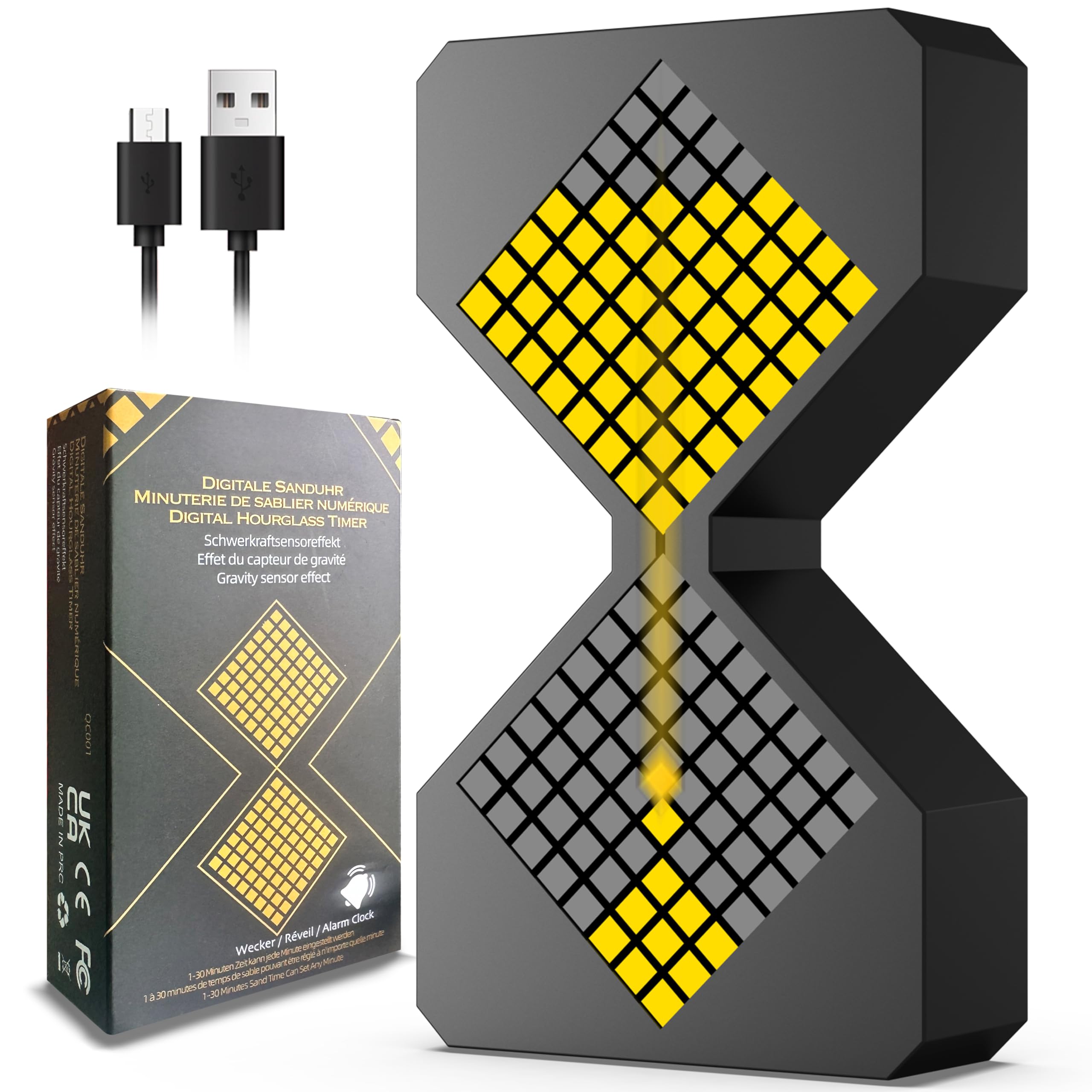 FJHEPERPOO temporizador digital con LED para relajación y concentración.