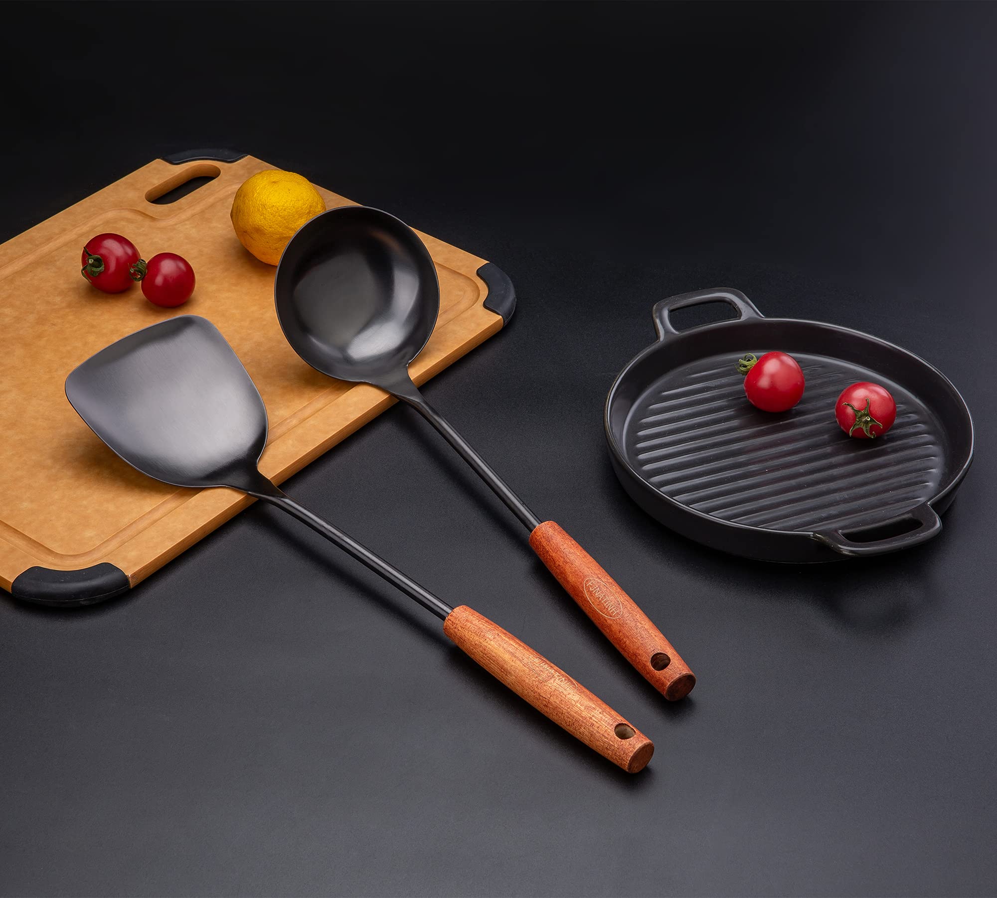 Diseño ergonómico FJNATINH, mango de madera cómodo y manejo estable