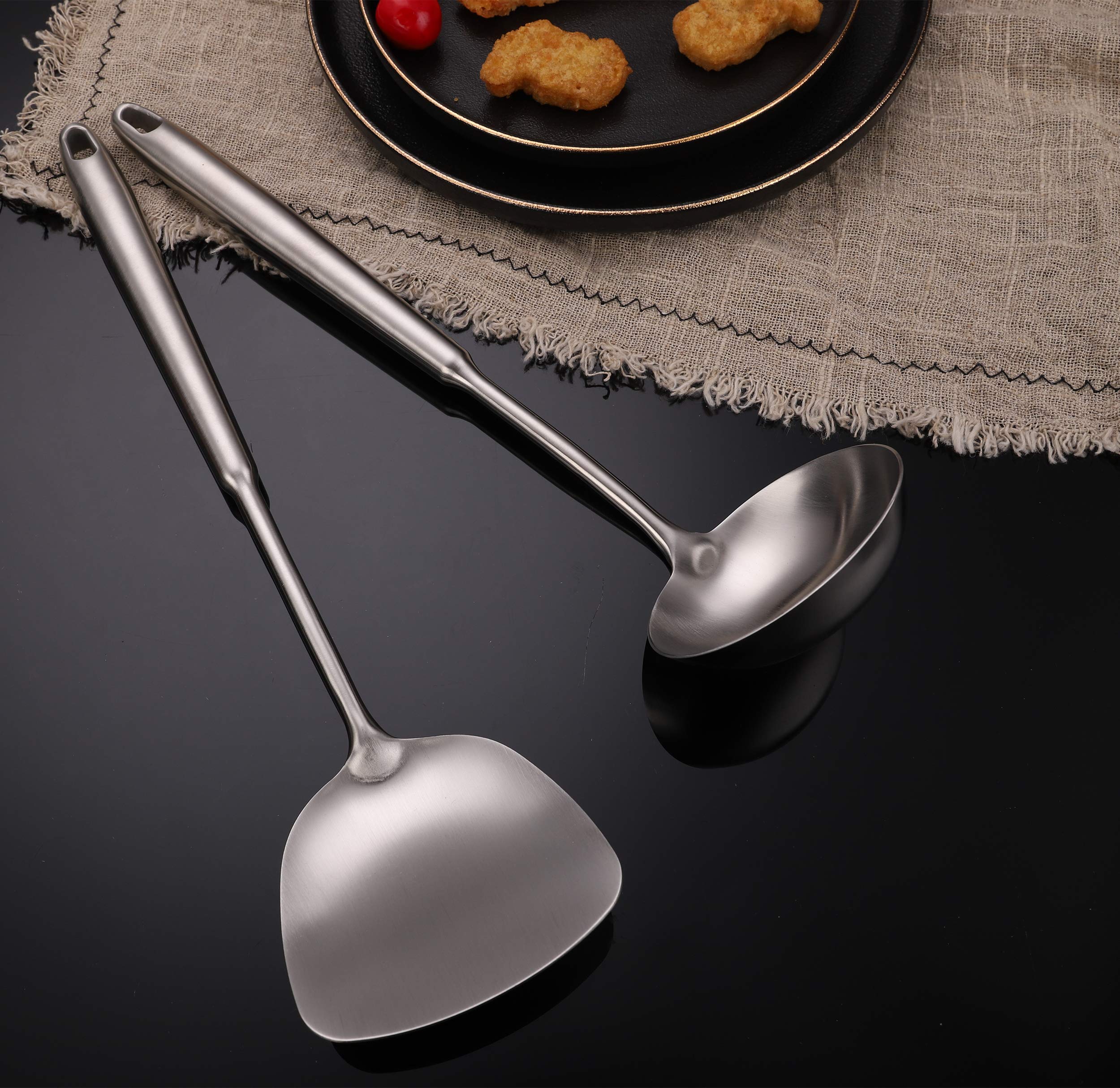 FJNATINH Mango Ergonomico: mango cómodo que resiste calor para un manejo estable.
