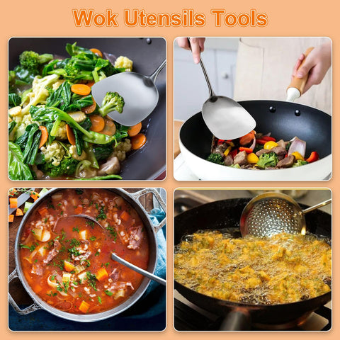Utensilios FJNATINH aptos para lavavajillas, limpieza rápida y conveniente.