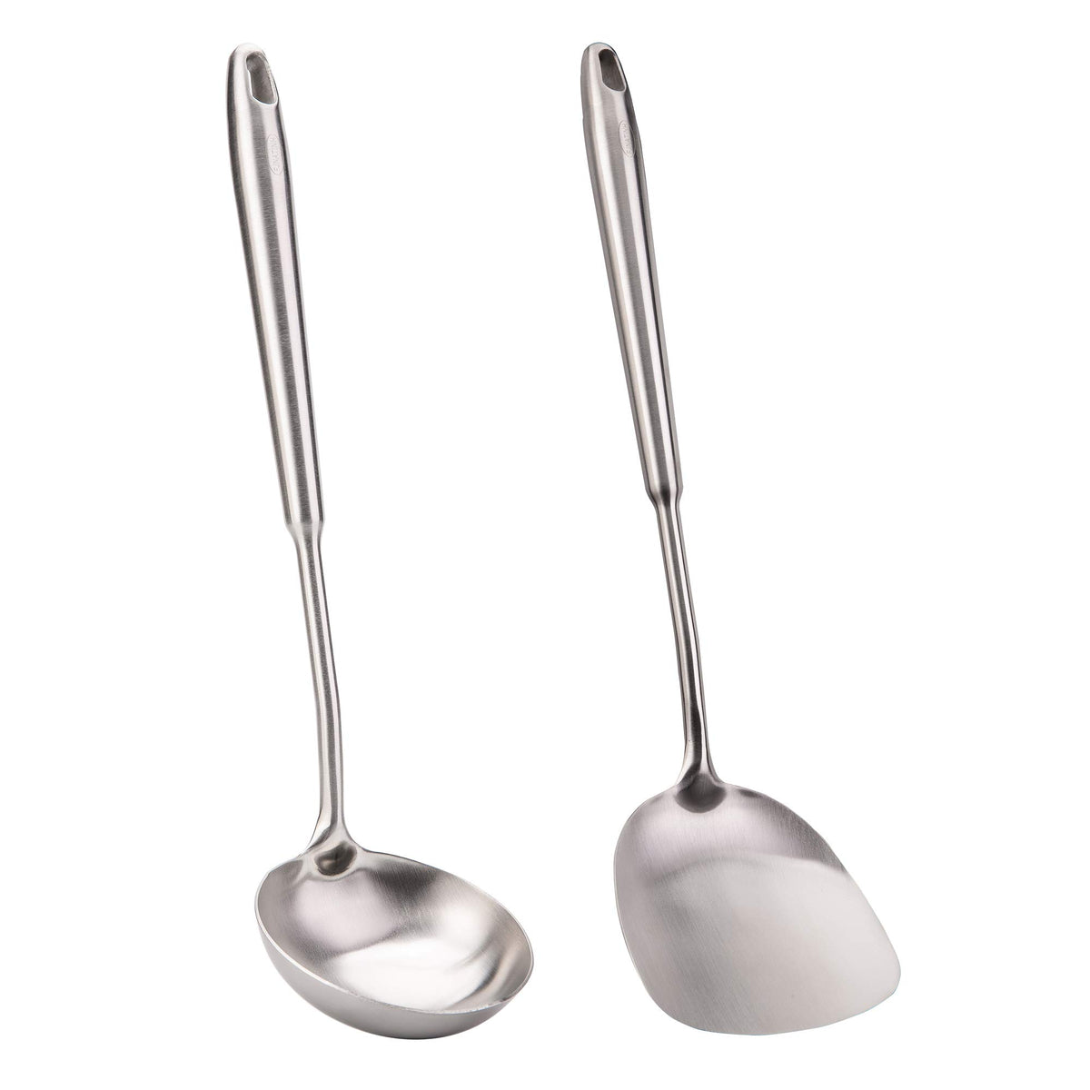 FJNATINH Wok Espátula: espátula de acero 304 para voltear y saltear con precisión.