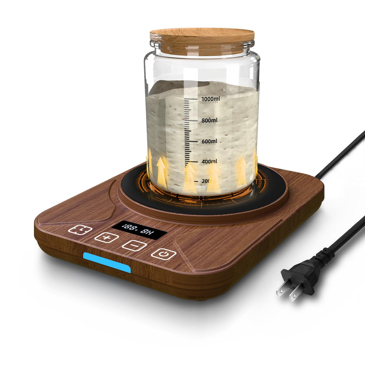 La manta calentadora FJR para masa madre mantiene temperatura estable para fermentación.