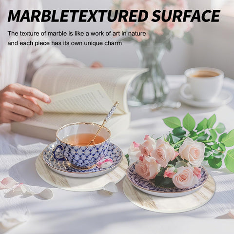 FlaggeZG trivet cerámico marble diseño natural combina con cualquier ambiente