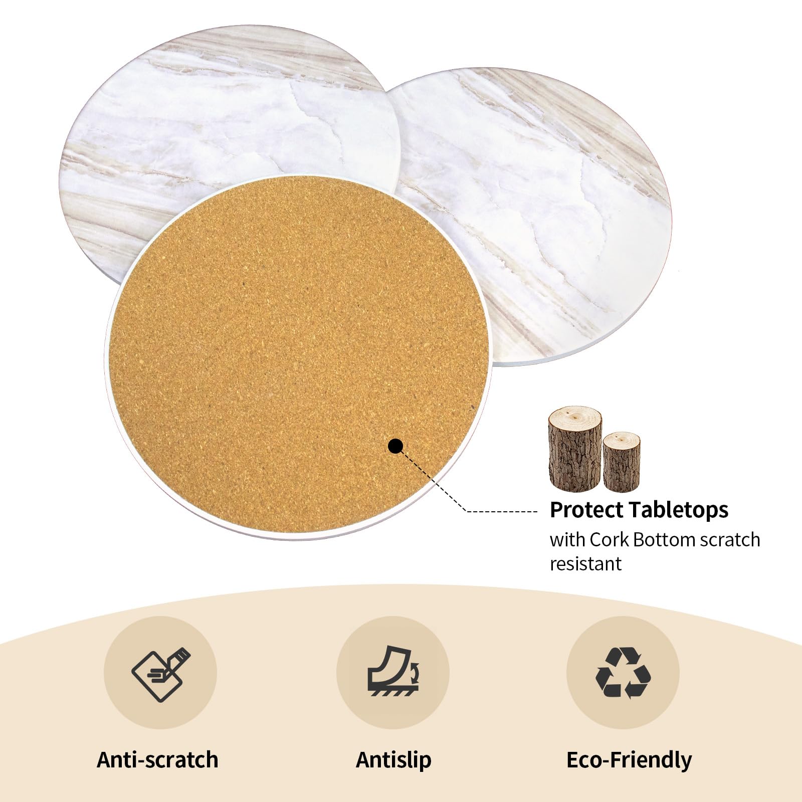 FlaggeZG trivet cerámico marble regalo práctico para nuevo hogar