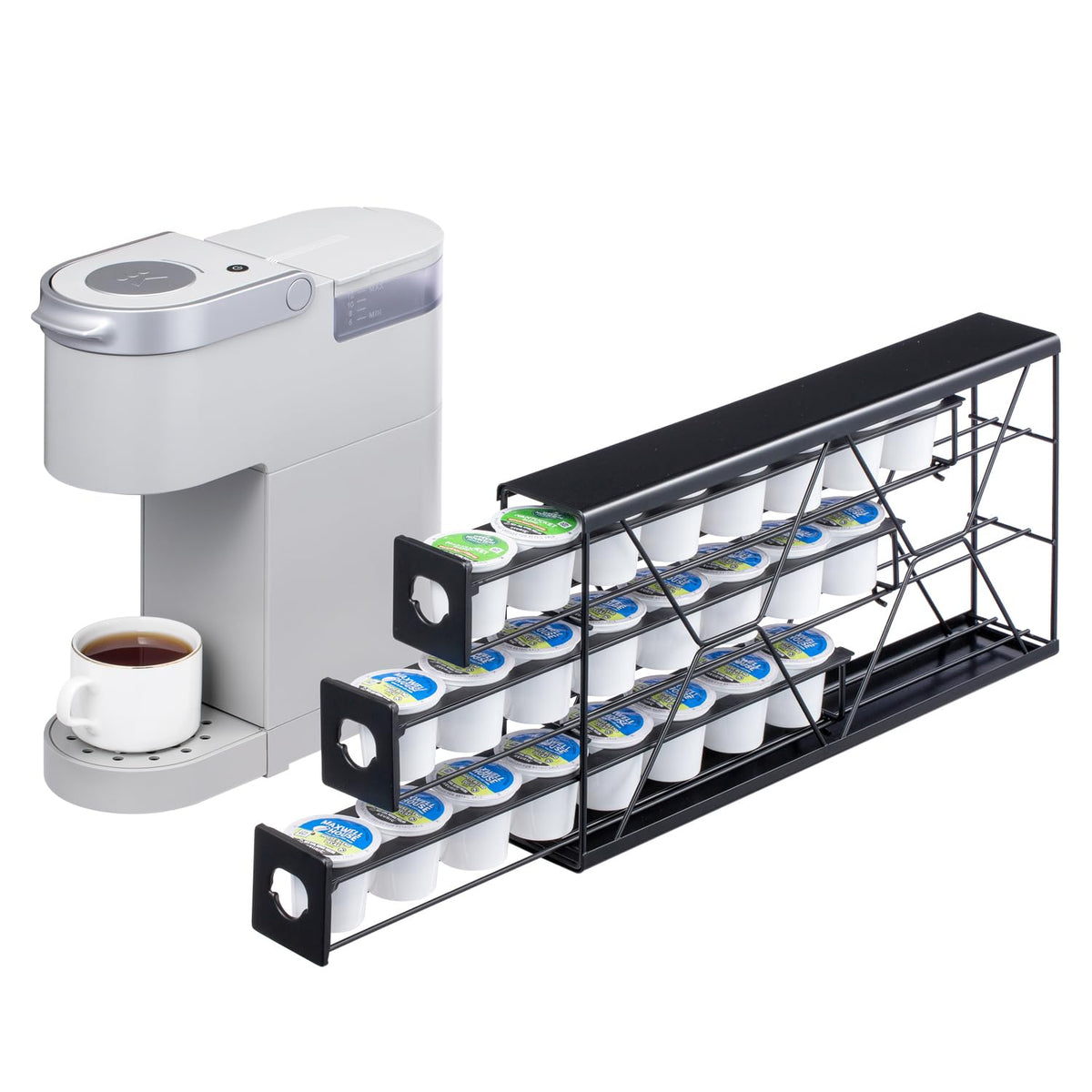 FlagShip Cajón K-Cup 3 Niveles 24 cápsulas: organización rápida para tu cafetera.