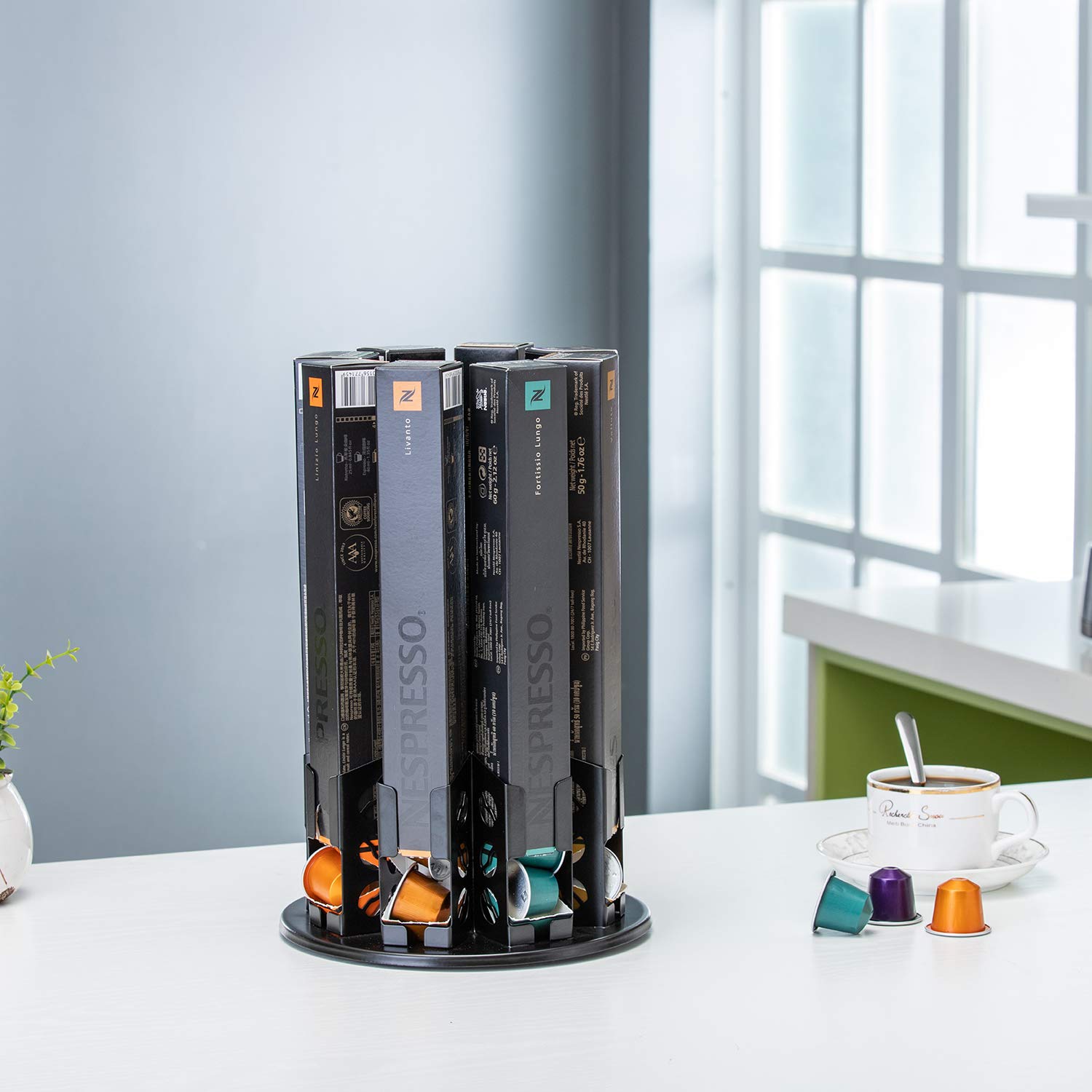 FlagShip carrusel Nespresso 360°, giro suave para elegir sabor.