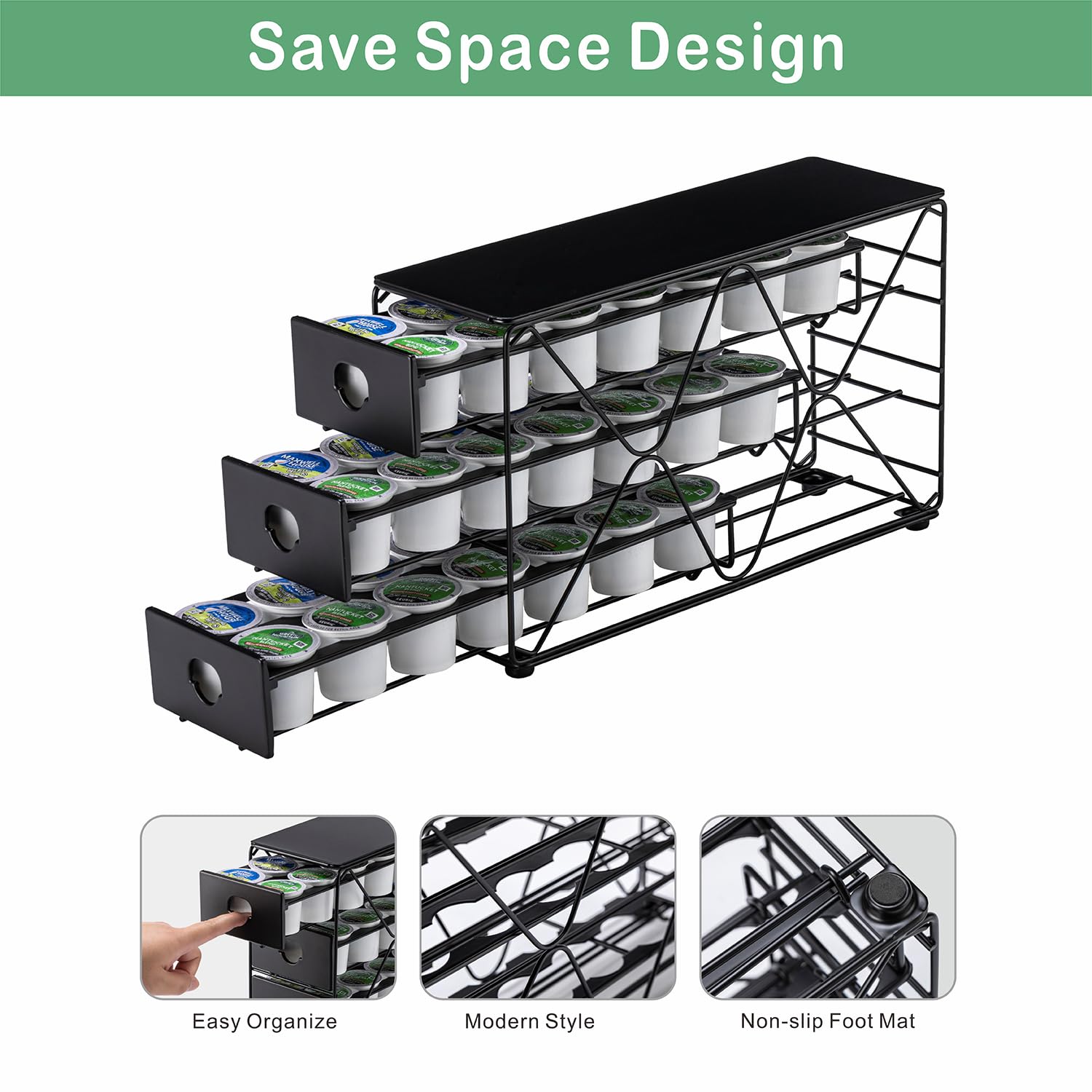 FlagShip capacidad 42 cápsulas, organización eficiente de pods